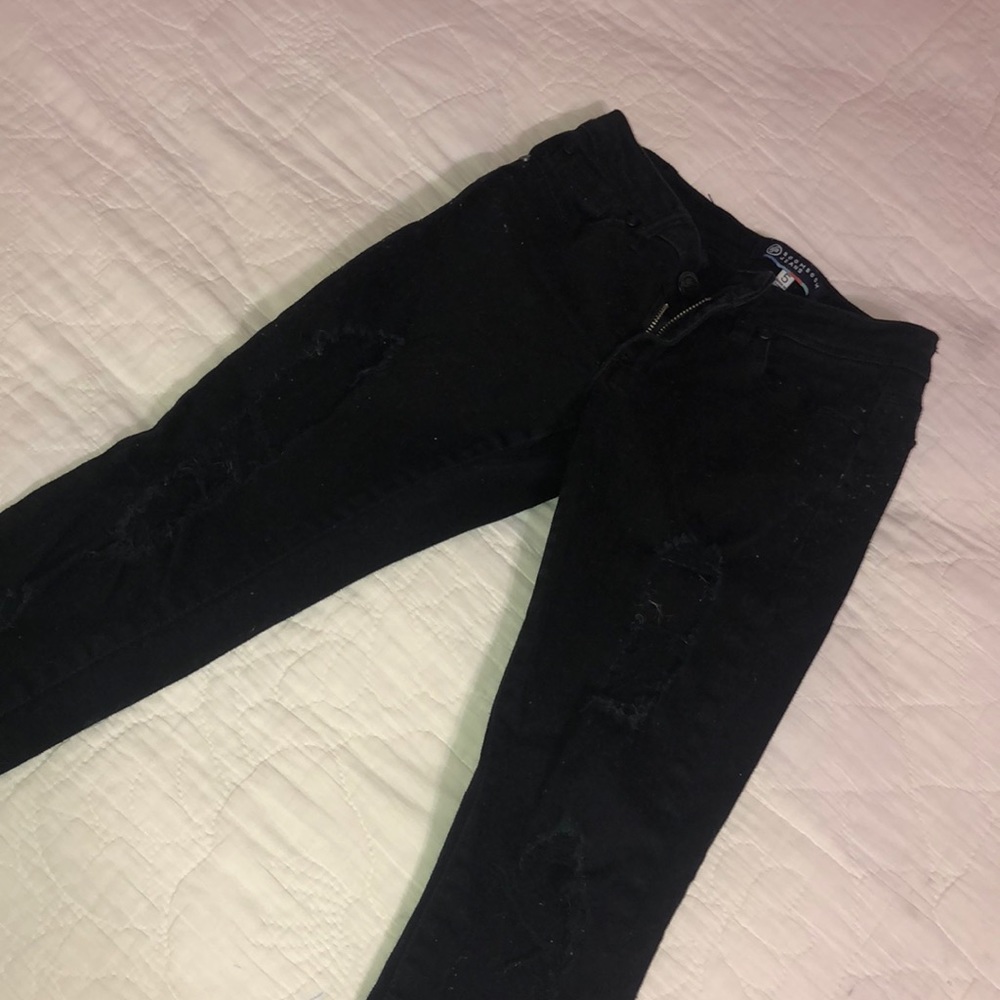 Black ripped jeans